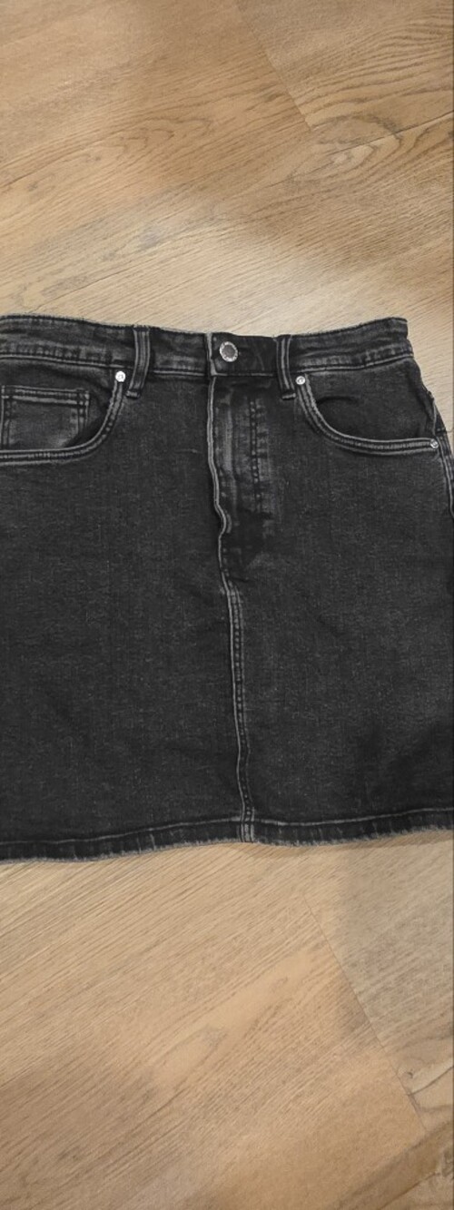 Trafaluc By Zara Denim Mini Skirt - Black